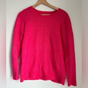 Hot pink open back sweater